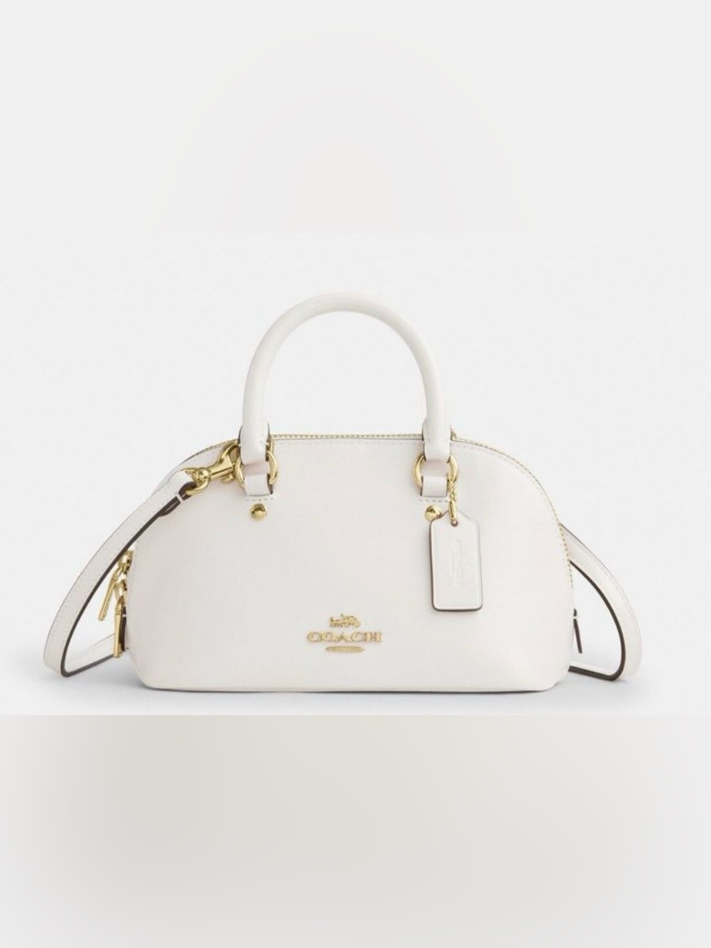 💛Coach NWT Chalk Lara  Mini Satchel with Crossbody Strap and Gold Hardware